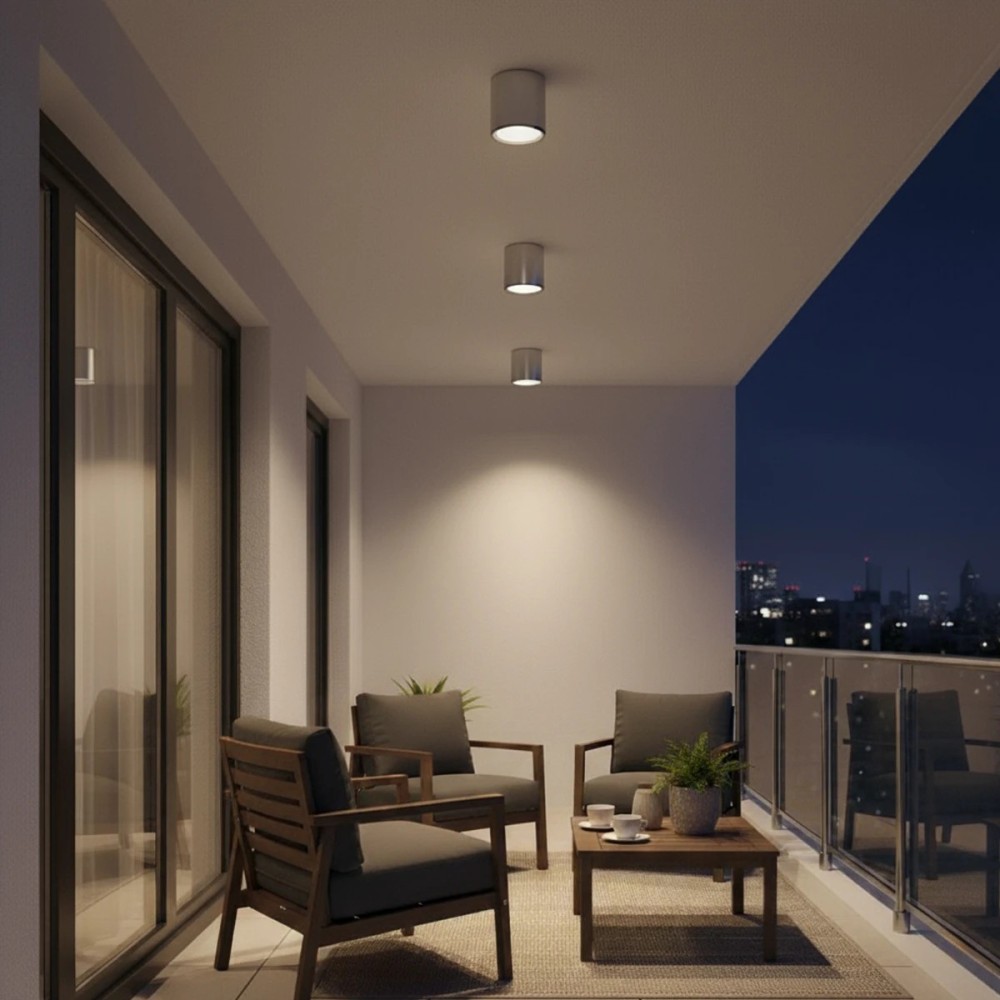 kelvo® MARETTI KLV-101-0057 Φωτιστικό Downlight Σποτ για Λάμπα MR16 με Ντουί GU10 AC 220-240V Αδιάβροχο IP65 - Νίκελ Χρώμιο - Μ9 x Π9 x Υ9cm